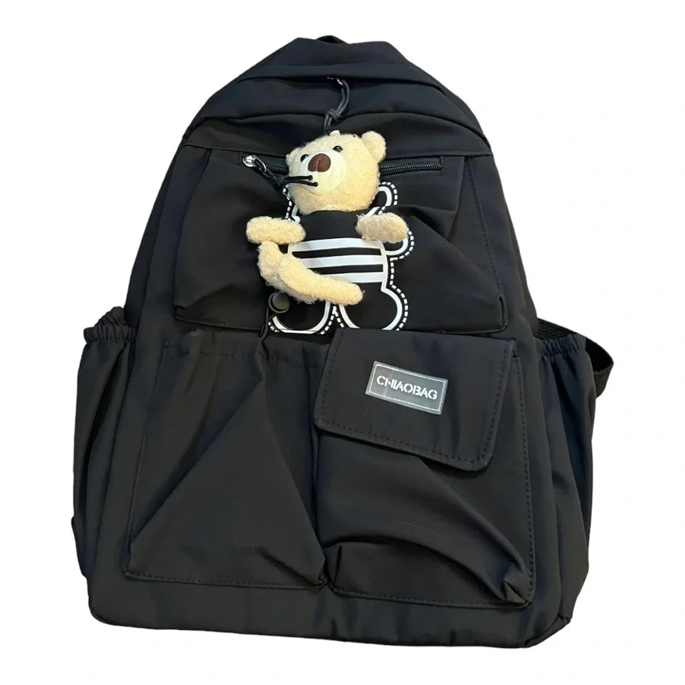 Kawaii Backpack With Cute Accessories Lightweight Backpack Cute Little Bear Back